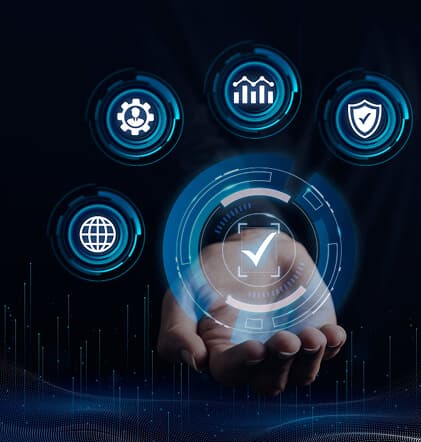 Visual banner showcasing a centralized invoice management platform with AI-driven automation, supplier portal access, e-invoicing, and analytics tools