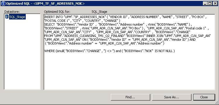 SAP Business Objects Data Services, Data Integration, BODS