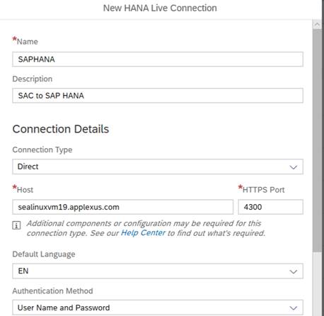 Live Data Connection from SAP Analytics Cloud to SAP HANA