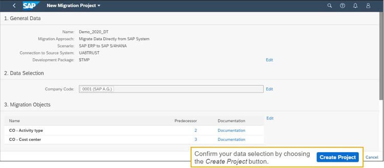 SAP S/4HANA Migration Cockpit Direct Transfer